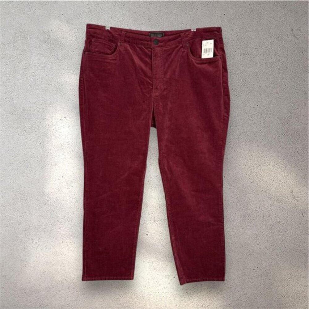 KUT From The Kloth Rachael Mom Jeans Women’s 18P Wine Corduroy High Rise